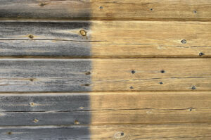 Hirsiseinän kuivajääpuhallus