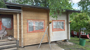 Lateksimaalinpoisto kuivapuhalluksella